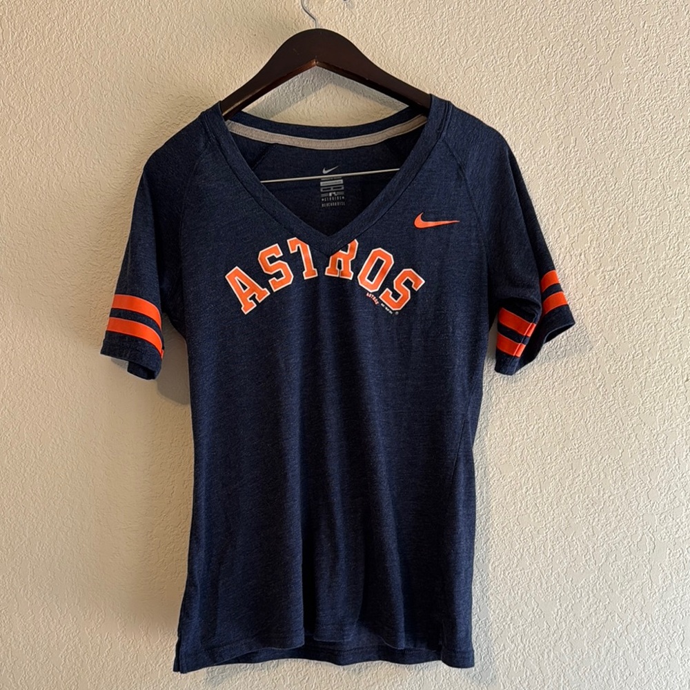 Nike Women’s Houston Astros MLB Baseball V Neck Graphic Shirt Size M